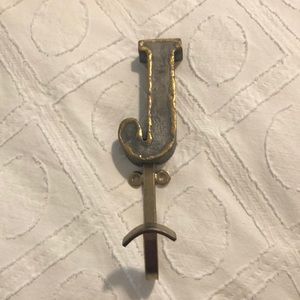 Marquee J letter hook